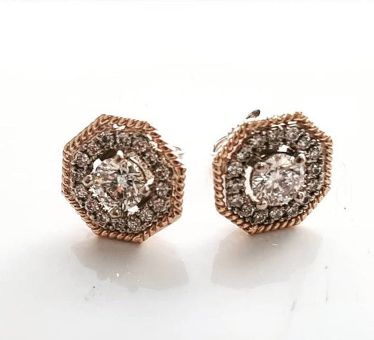 Octagon Stylish Halo Earrings