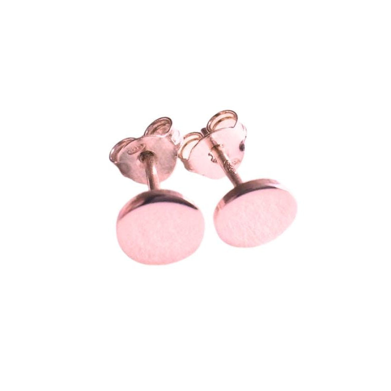 Disc silver earrings